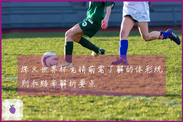 烽火世界杯竞猜前需了解的体彩规则和赔率解析要点